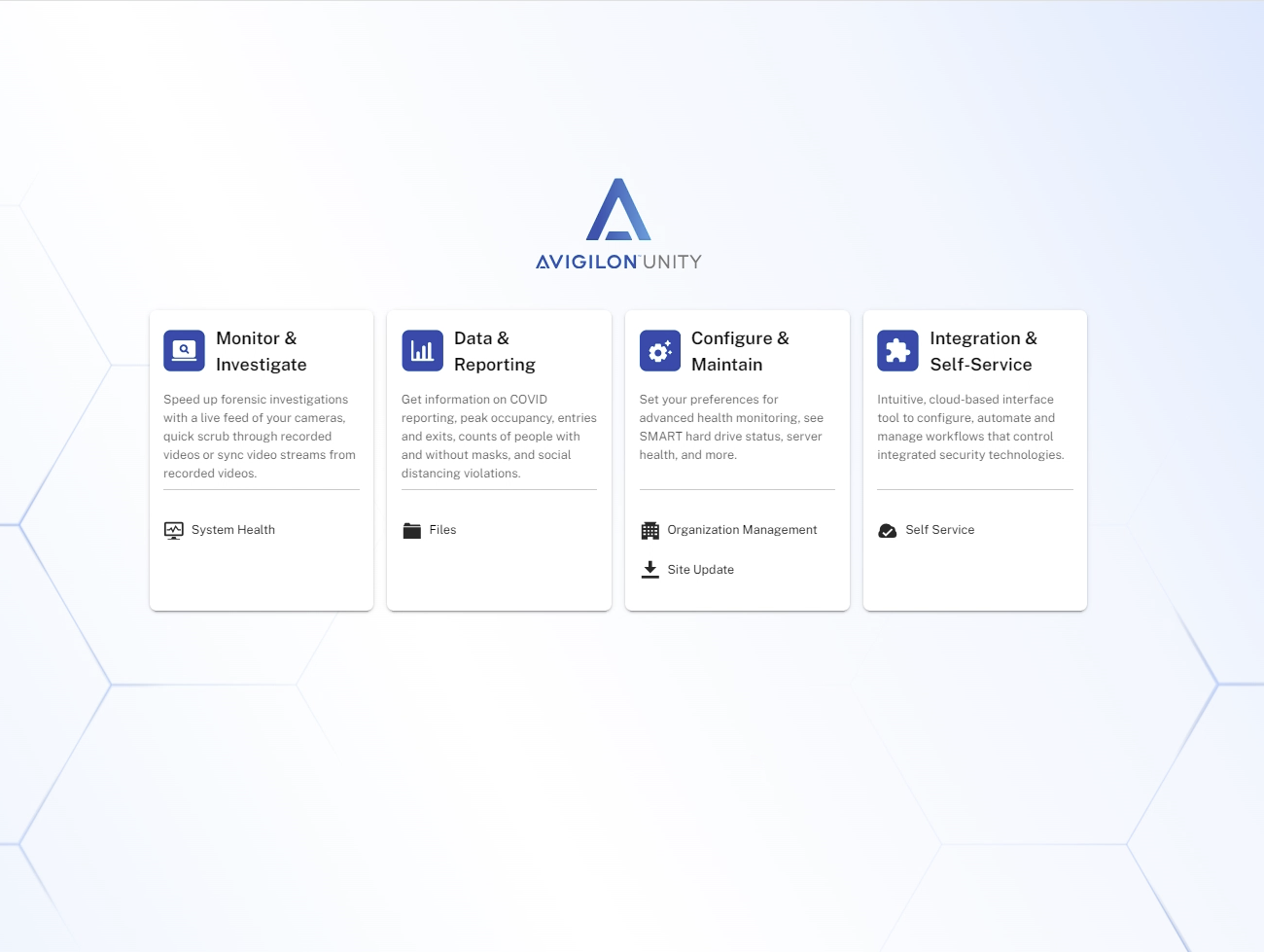 Avigilon Cloud Workspaces screenshot