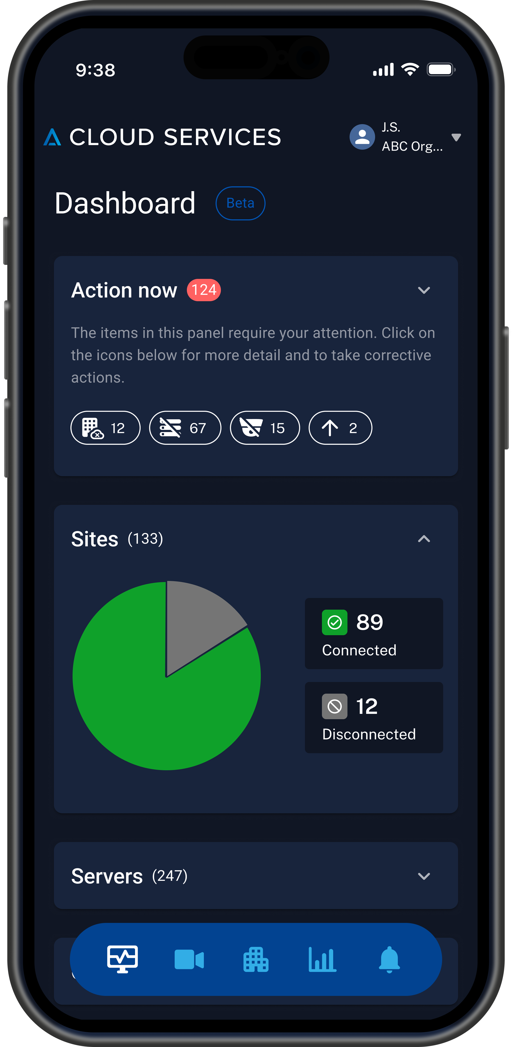 Avigilon Cloud - Advanced System Health Dashboard